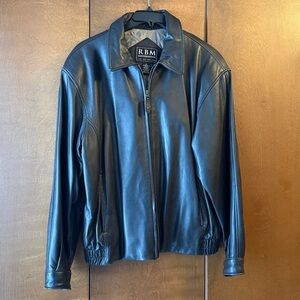 RBM Dark Brown Vintage Men’s Leather Jacket Sz M